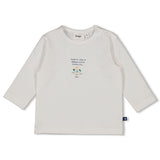T-shirt lange mouw Feetje - Seaside happiness offwhite