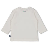 T-shirt lange mouw Feetje - Seaside happiness offwhite