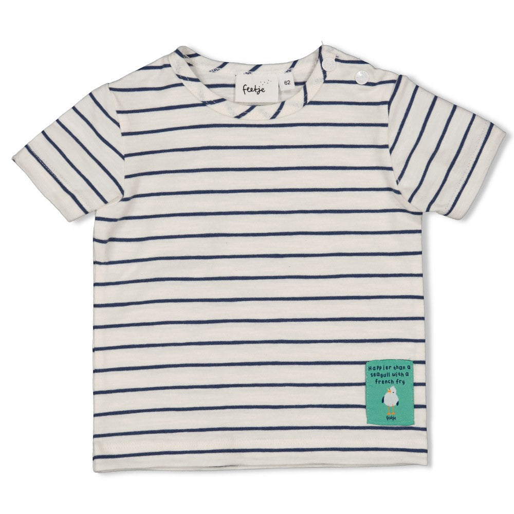 T-shirt streep korte mouw Feetje - Seaside happiness