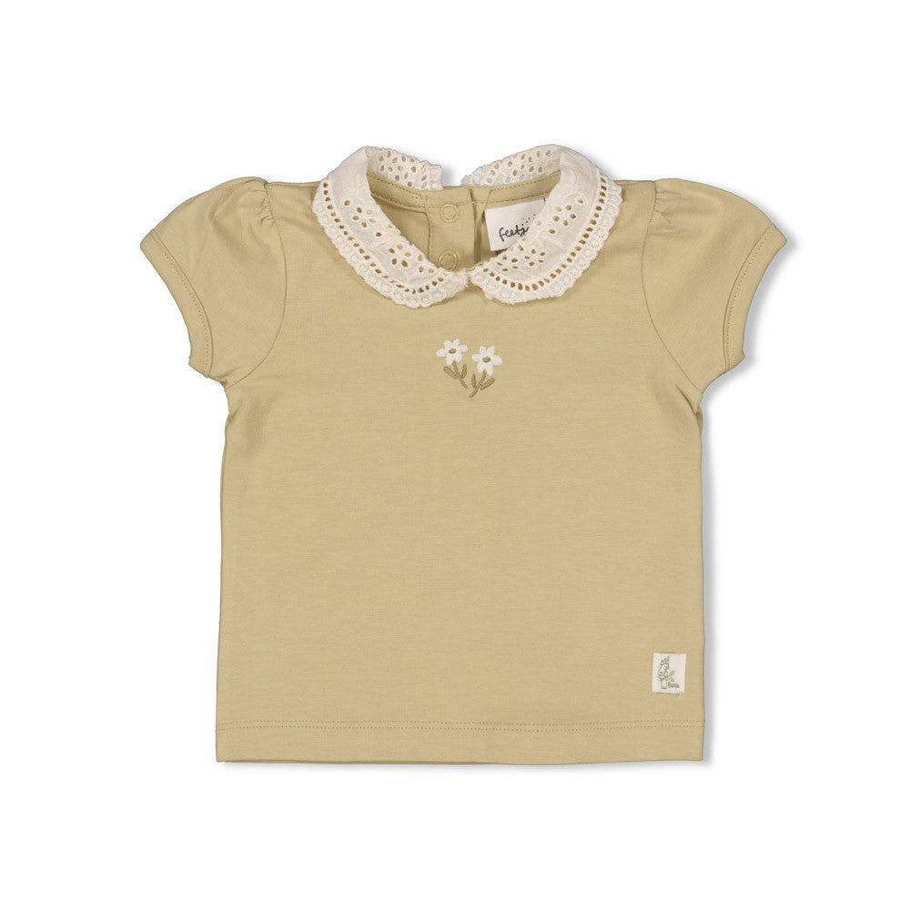 T-shirt met kraag Feetje - Let your dreams blossom