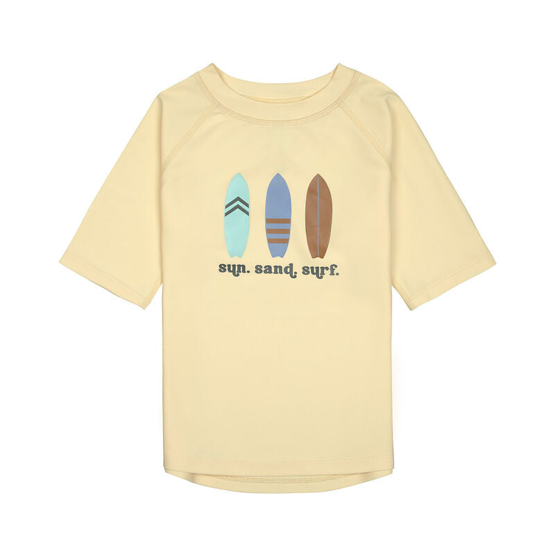 UV-zwemshirt met korte mouw Lässig - Surfboards vanilla