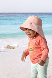 UV-zwemshirt met lange mouw Lässig - Sunshine coral