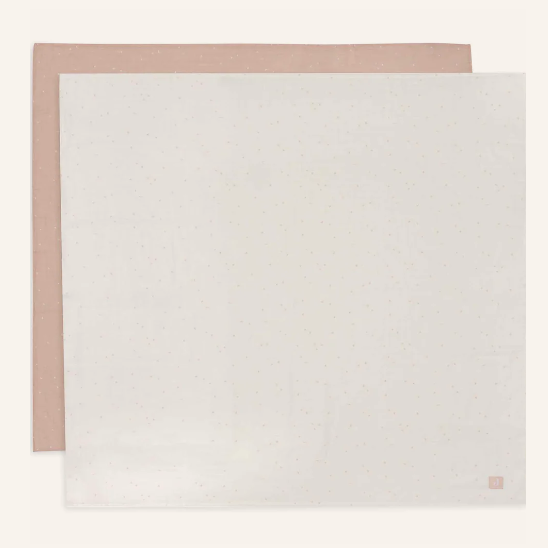 Tetradoek Jollein - Twinkling Wild Rose 115x115cm (set van 2)