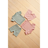 zomerpyjama Feetje - Shortama wafel Mauve