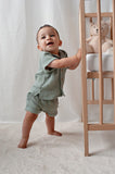 short Feetje - Summer Woven - Sea Green