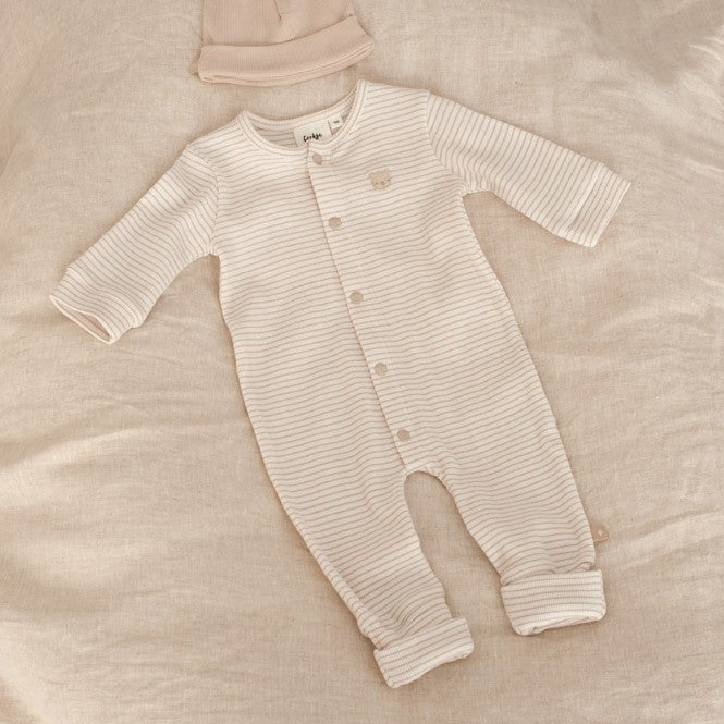 onesie Feetje - Honey Bear - Sand