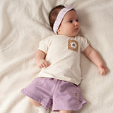 T-shirt met crochet zakje Feetje - Flower ranch