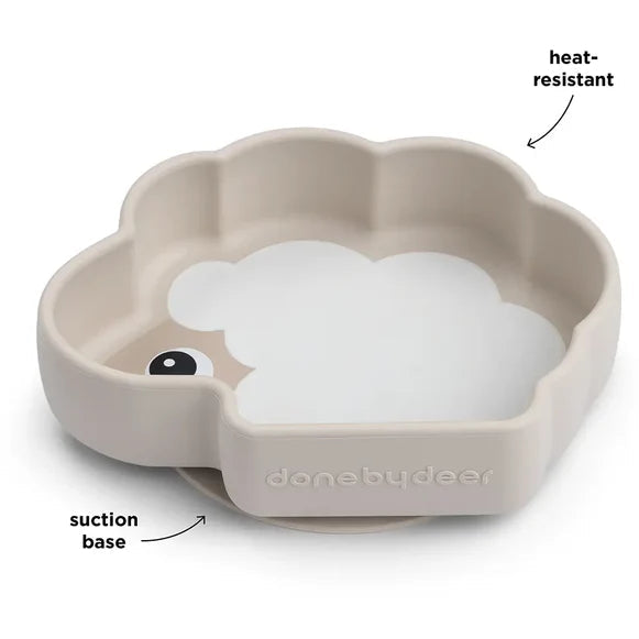 bordje Done by Deer - stick & stay Sheepy Sand bowl
