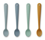 Siliconen lepels Liewood (set van 4) - Blue Multi Mix
