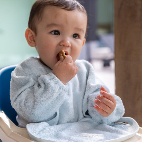 Slab met rekkertjes in de mouwen Timboo - Riviera blue