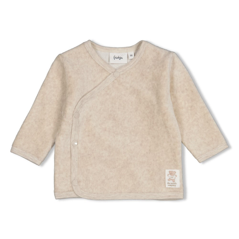 overslag t-shirt Feetje - velours rib - The Cuddle Company