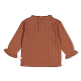T-shirt lange mouw Feetje - Forest Garden Brown