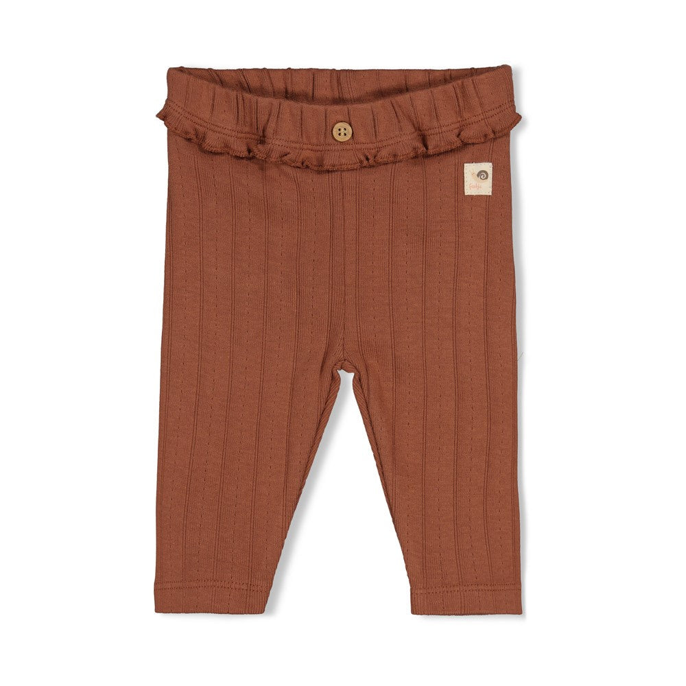 Broek Feetje - pointelle rib - Forest garden
