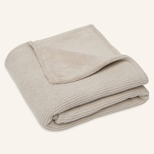 Basic knit dekentje Jollein - fleece Nougat | 75x100cm