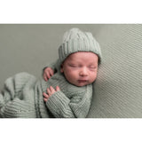Babymuts Micu Micu - Newborn Crochet Olive