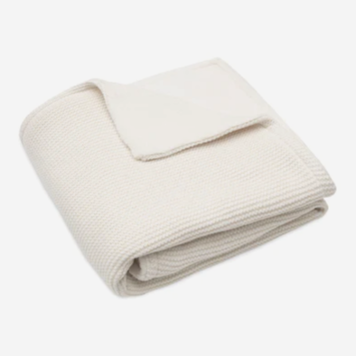 Basic knit dekentje Jollein - fleece Ivory | 75x100cm