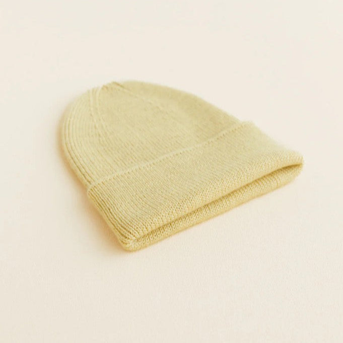 Beanie HVID Fonzie newborn - Light Yellow