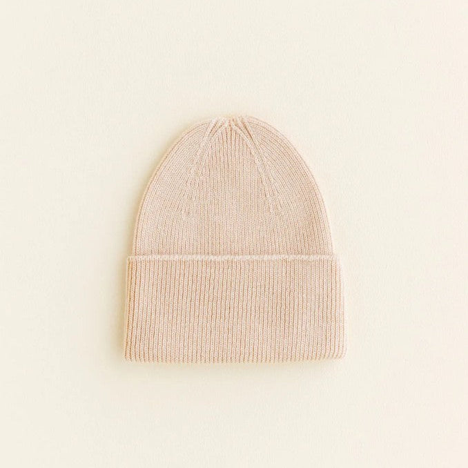Beanie HVID Fonzie newborn - Oat