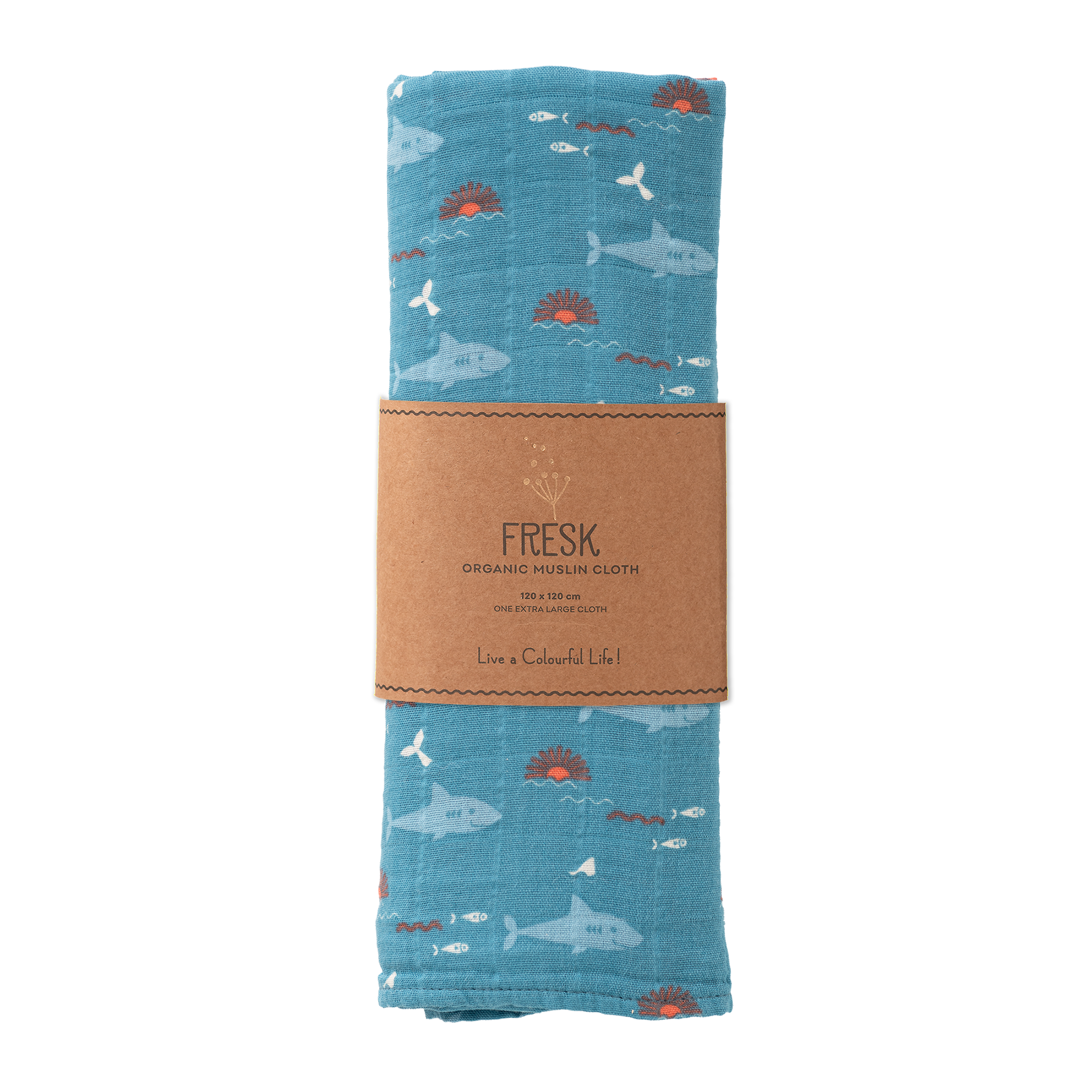 tetradoek Fresk - Shark 120x120cm