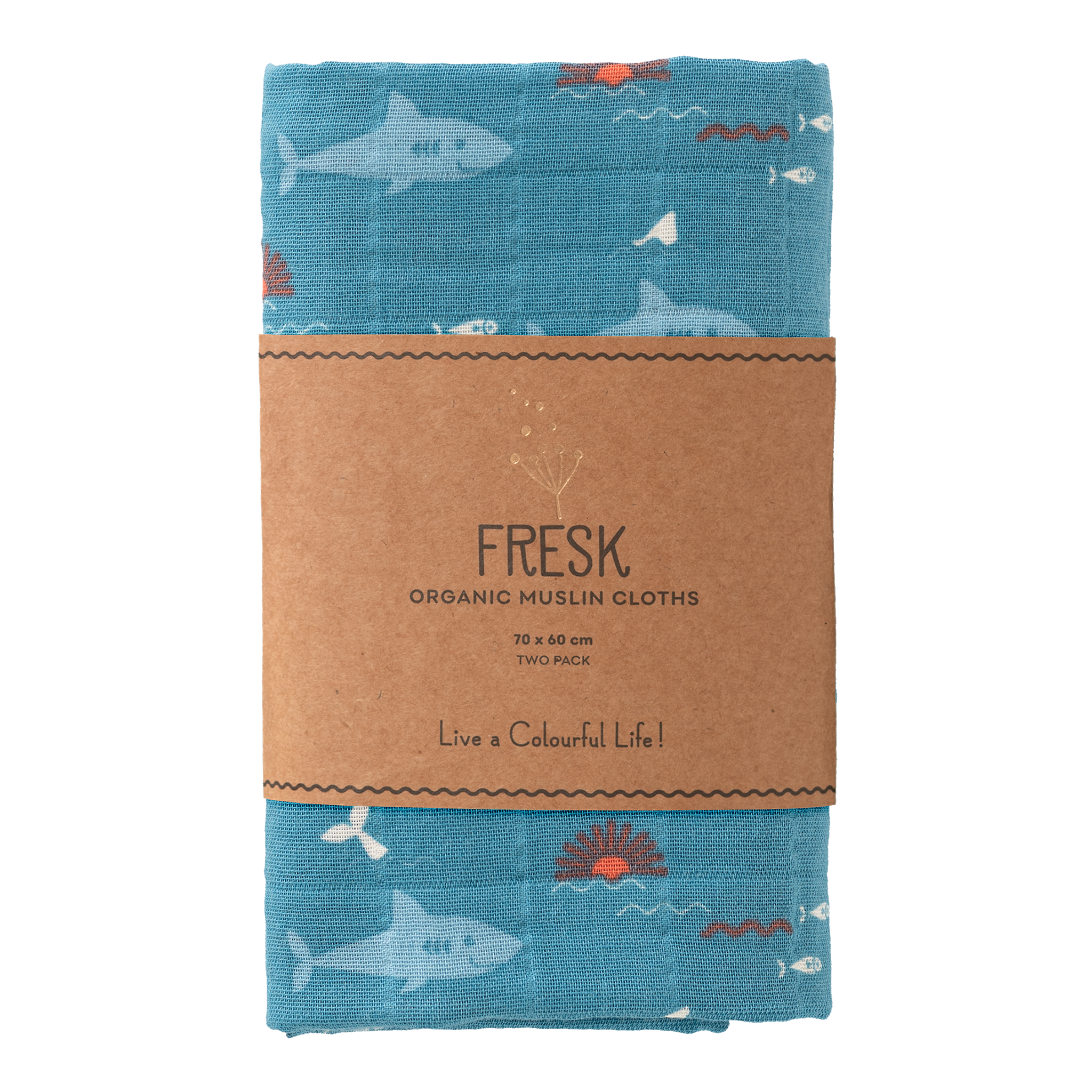 tetradoek Fresk - Shark 60x70cm (set van 2)
