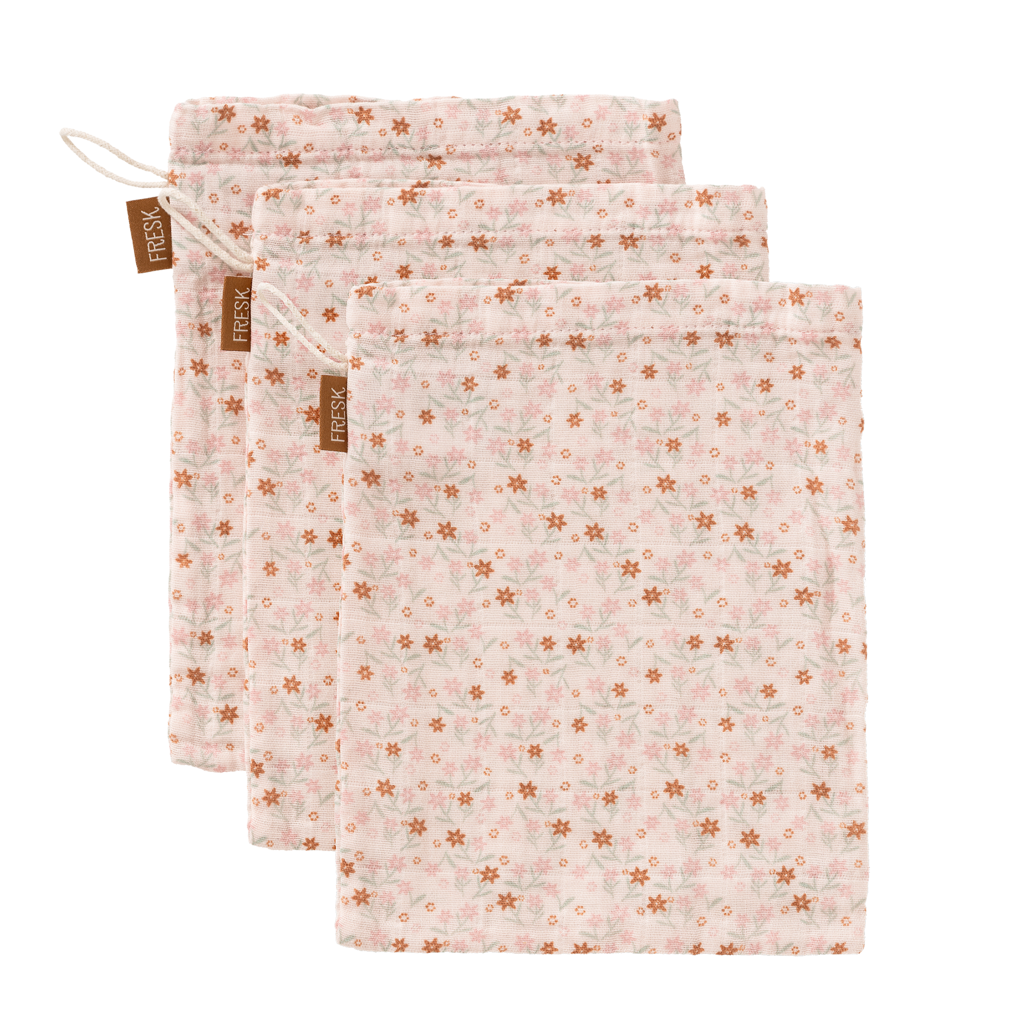 Washandjes Fresk - Garden flowers (set van 3)