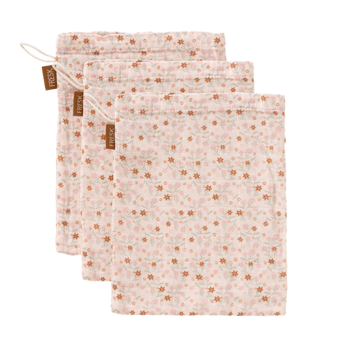 Washandjes Fresk - Garden flowers (set van 3)