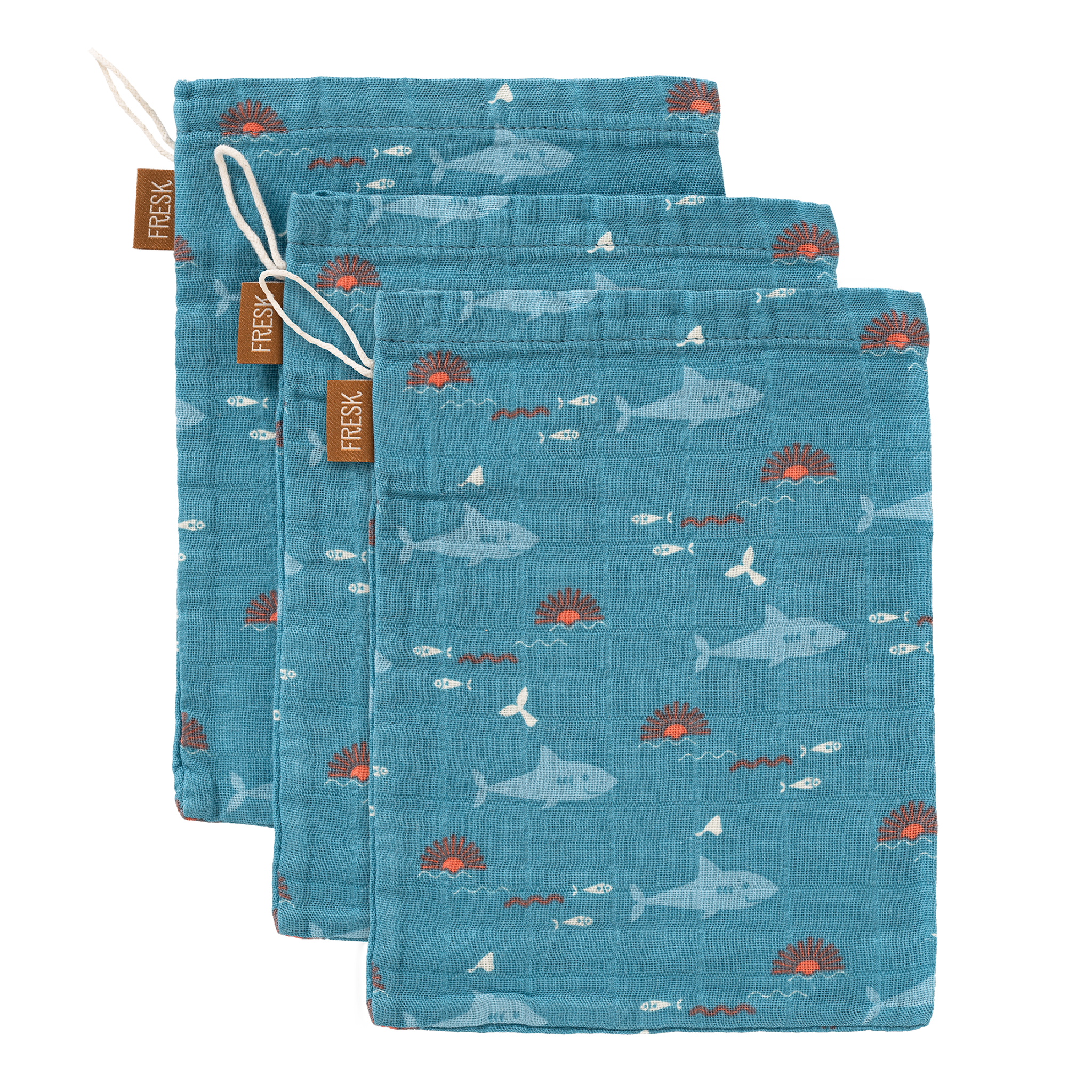 Washandjes Fresk - Shark (set van 3)
