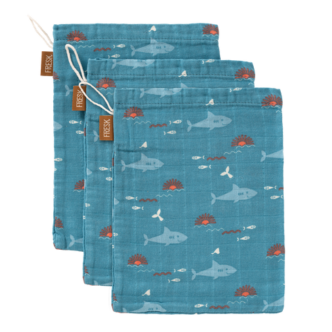 Washandjes Fresk - Shark (set van 3)