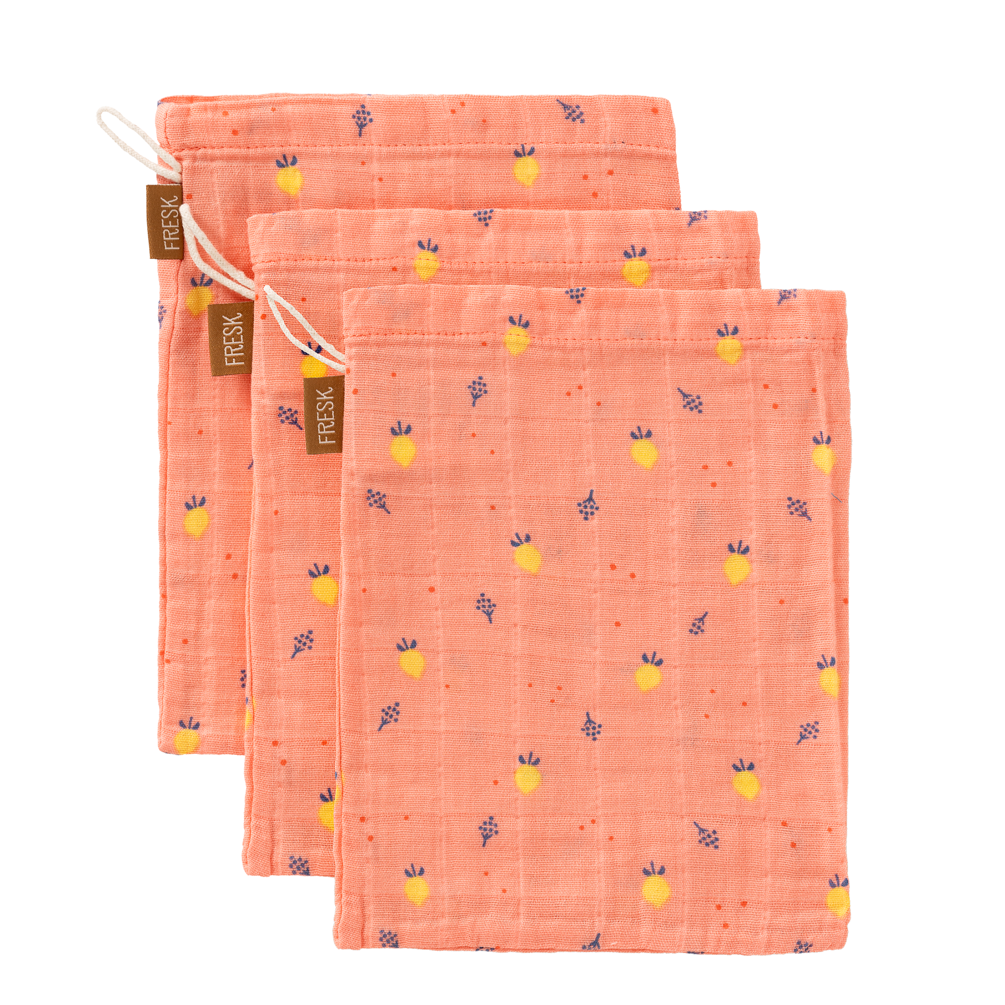 Washandjes Fresk - Summer fruit (set van 3)
