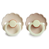 Fopspeen Frigg size 1 (duo-pack) - Daisy NIGHT Cream Croissant