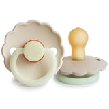 Fopspeen Frigg size 1 (duo-pack) - Daisy NIGHT Cream Croissant