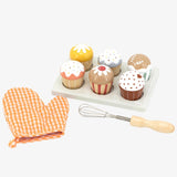 Houten cupcake set Tryco