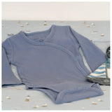 Rompertje lange mouw Little Dutch - Rib Blue Newborn 50/56