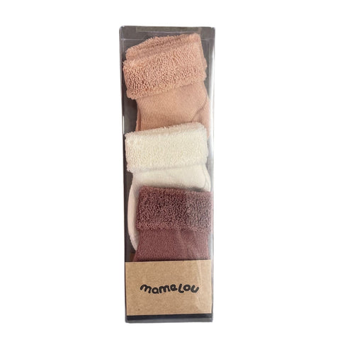 Sokjes Mamelou - Blush/ivory/woodchuck (0-3 maanden)
