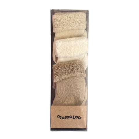 Sokjes Mamelou - Croissant/ivory/natural (0-3 maanden)