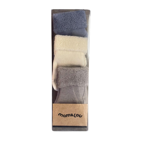 Sokjes Mamelou - Tradewinds/ivory/grey (0-3 maanden)