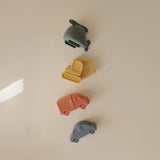Badspeelgoed Mushie - vehicles (set van 4)