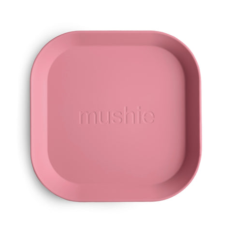 Bordje (set-van-2) square Mushie - Dusty rose
