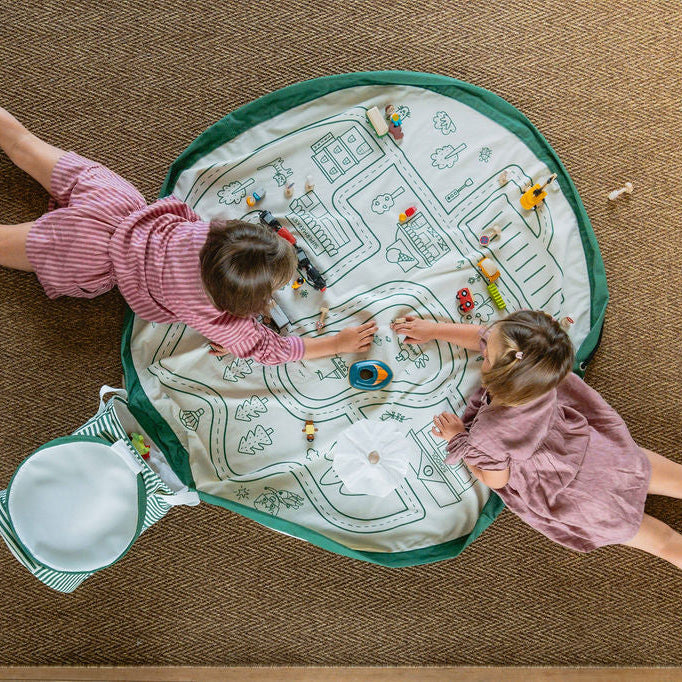 2-in-1 speelmat & opbergmand Play & Go - Roadmap