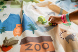 2-in-1 speelmat & opbergmand Play & Go - Zoo