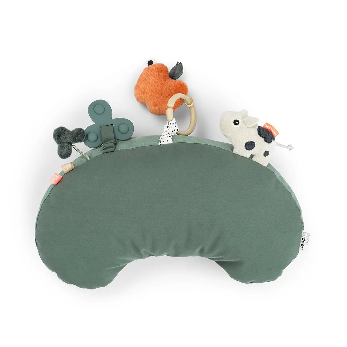 Buik activity kussen Done by Deer - Tiny Farm Green