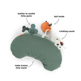 Buik activity kussen Done by Deer - Tiny Farm Green