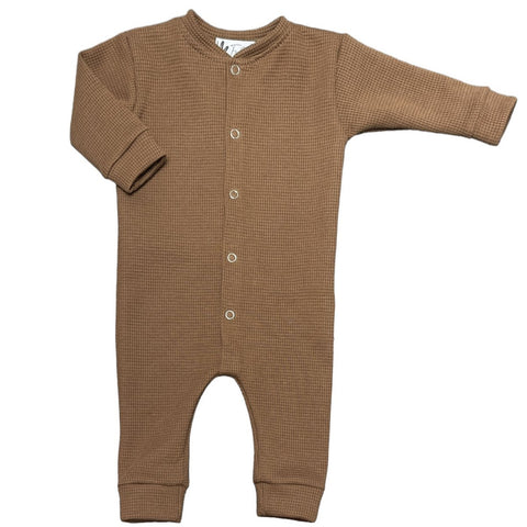 onesie Feathers - Waffle Brown