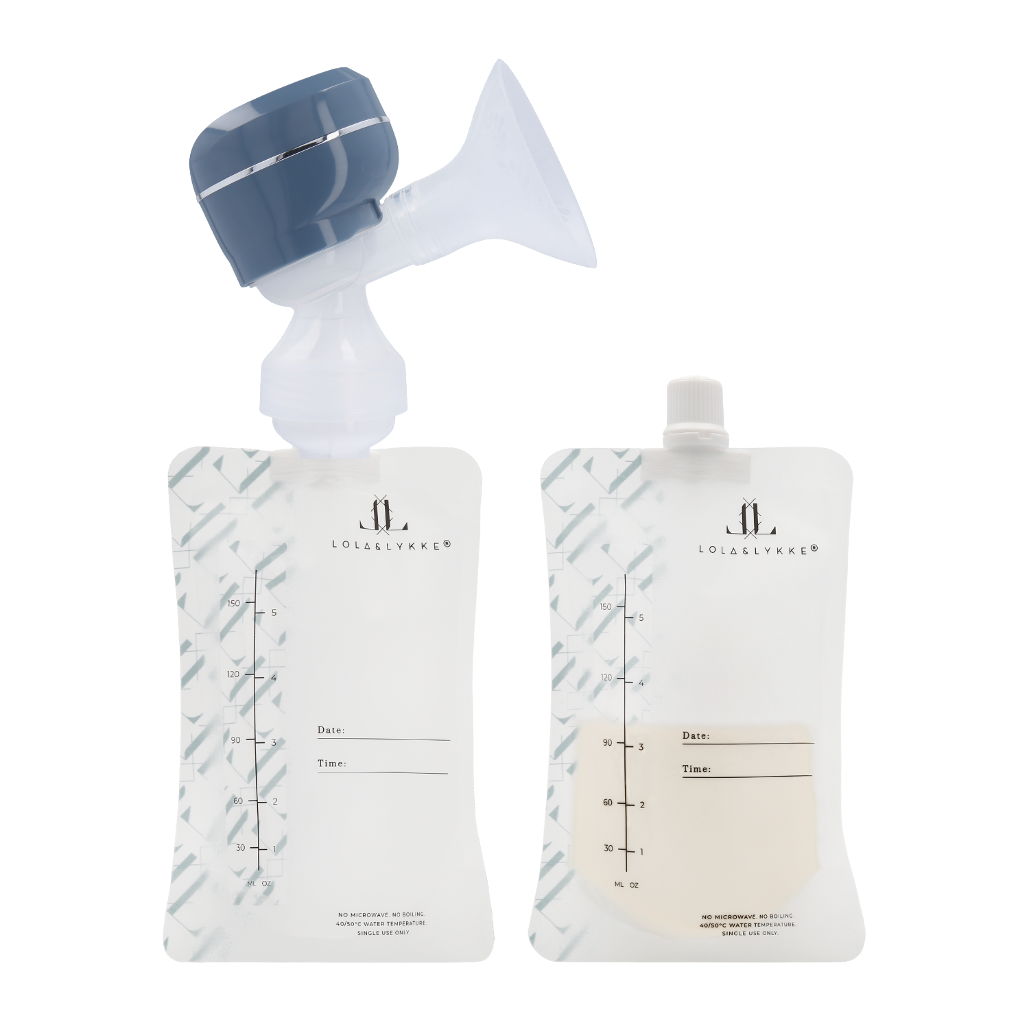 Moedermelk bewaarzakjes met adapter Lola & Lykke - 10 stuks