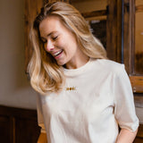 T-shirt Elle & Rapha - ivory full moon