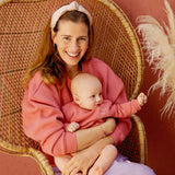 Trui Elle & Rapha - Sweet raspberry 'magic mama vibes' taille magic