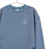 Trui Elle & Rapha - Petrol blue 'magic mama vibes'