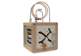 Houten activiteitenkubus Jollein - Farm 15x15x15cm
