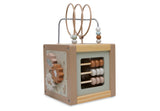 Houten activiteitenkubus Jollein - Farm 15x15x15cm