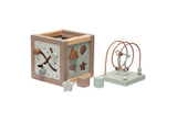 Houten activiteitenkubus Jollein - Farm 15x15x15cm